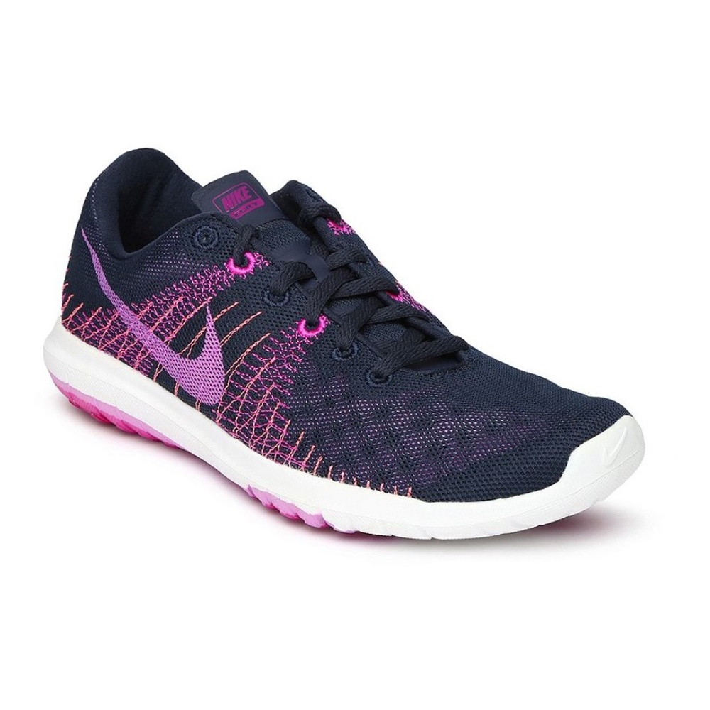NIKE Navy+Pink Flex Fury Running Shoe sz 7 Women's - Picture 8 of 8
